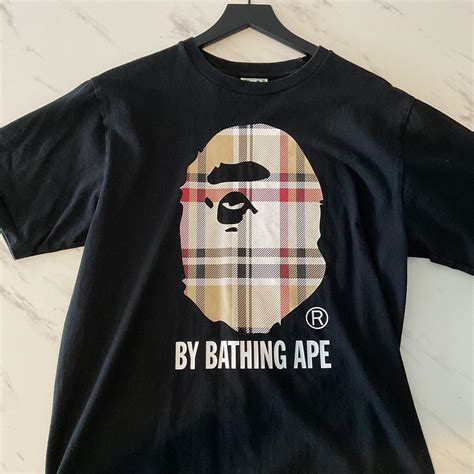 bape x burberry|bape tee stockx.